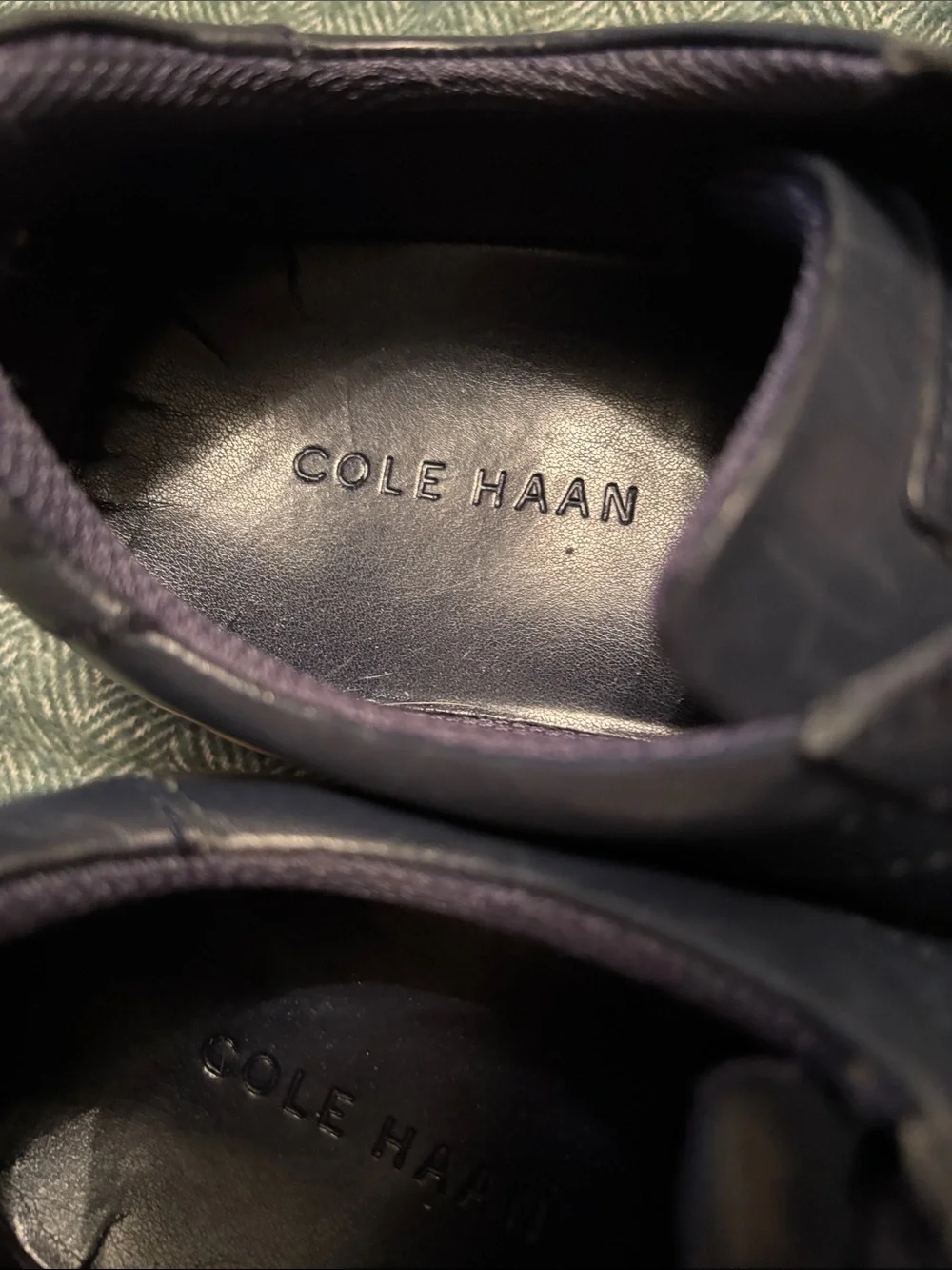 Cole Haan Navy Leather Low-Top Lace-Up Sneakers